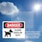 Signmission Guard Dogs On Duty Danger Sign, Plastic, 10in W x 7in L, 2PK OS-2PACK-DS-P-710-L-1286 - alternate 4